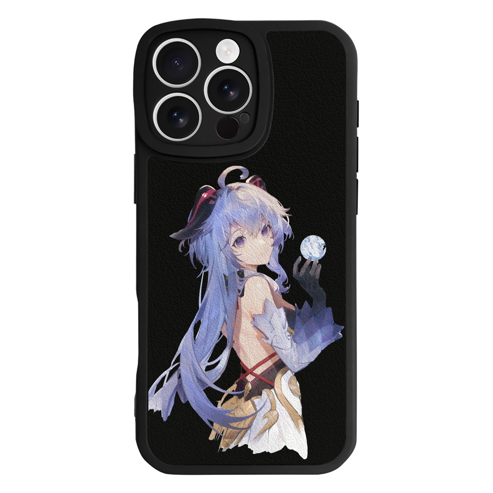 げんし神 甘雨 かんう genshin Ganyu 【iPhone 16シリーズ対応】シリコンスマホケース（レザー調） 材質：シリコン